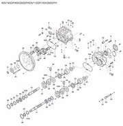 Запчасти для насоса Kawasaki K5V140DP,  K5V200DP,  K5V200DPH