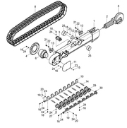 Гусеничное шасси в сборе,  запасные части бурового Everdigm D700